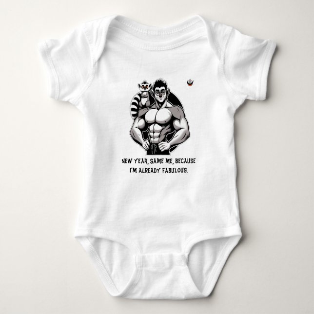 New Year, Same Me Baby Bodysuit (Front)