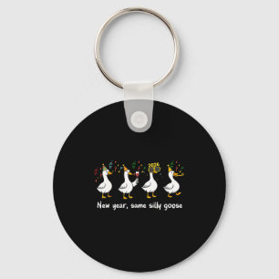 New Year Same Silly Goose Family Matching New Year Key Ring