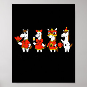 New Year Same Silly Horse Funny Chinese Lunar New Poster