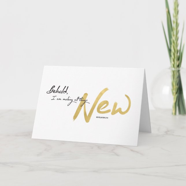 New Year, Scripture - I am Making All Things New Holiday Card (Front)