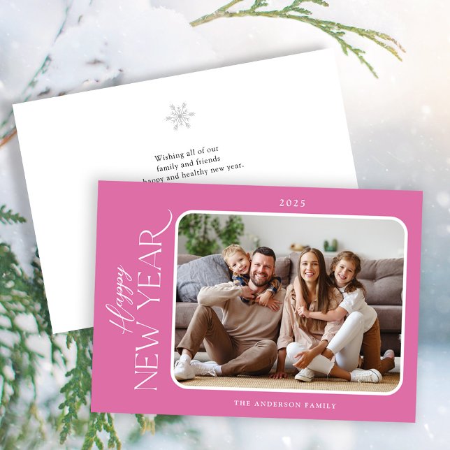 New Year Simple Elegance Photo Holiday Card (Creator Uploaded)