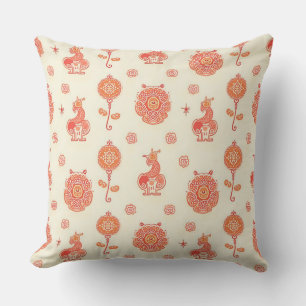 New Year Simple Patterned Pillow B
