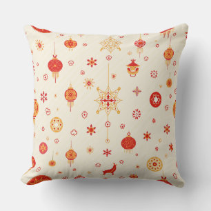 New Year Simple Patterned Pillow C