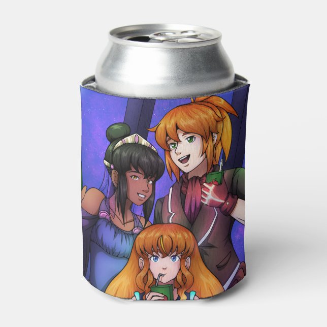 New Year Space Celebration Can Cooler (Can Front)