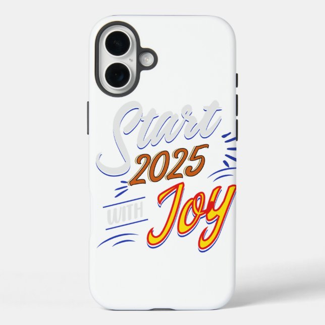 New year special- start 2025 with joy i phone case (Back)