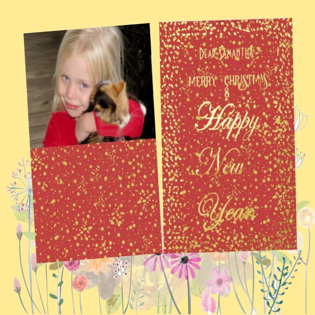 New Year Typography Merry Christmas Daughter Photo (Creator Uploaded)