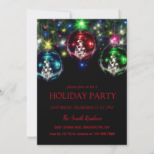 New Year Vintage ornaments Invitation