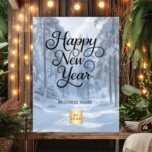 New Year winter wonderland business logo Poster