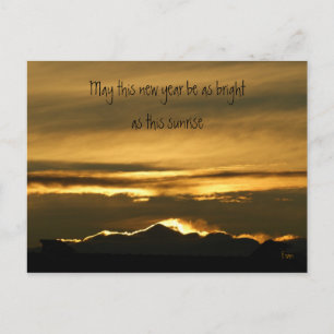 new year wishes holiday postcard