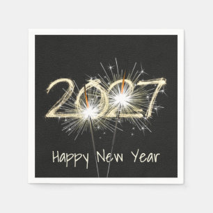 New Years 2027 Party Sparklers Napkin