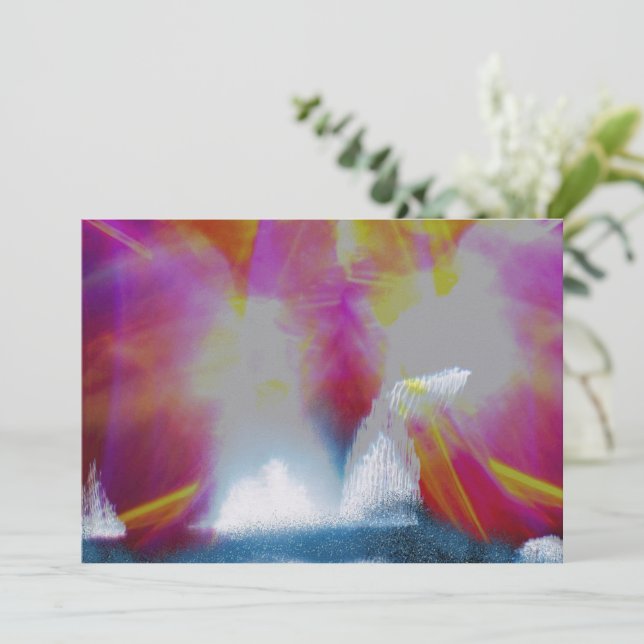 New Year's Aurora Borealis Holiday Card (Standing Front)