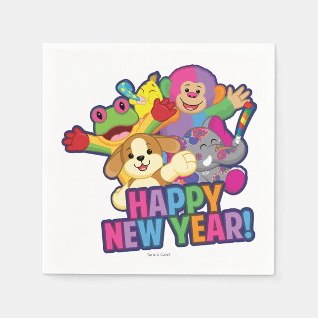 New Years Balloons Napkin (Front)