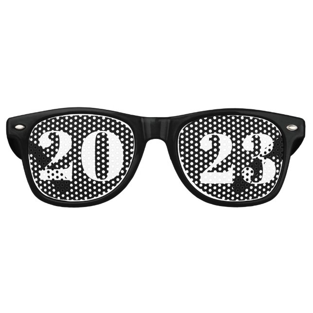New Year's Black Party Sunglasses (Front)