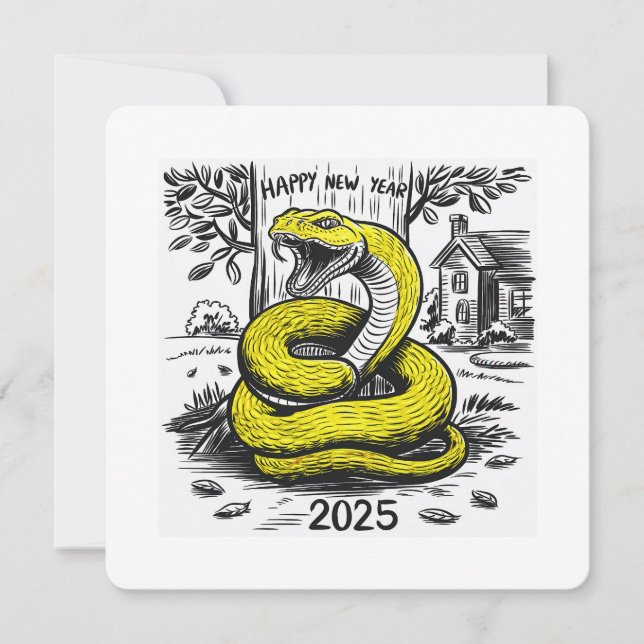 New Year's Card Snake 2025 (Front)