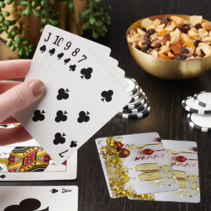 New Year's celebration SlipperyJoe's champagne spa Playing Cards
