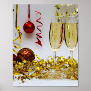 New Year's celebration SlipperyJoe's champagne spa Poster