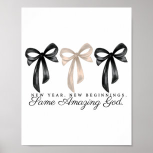 New Years Christian Coquette Faith New Beginnings  Poster