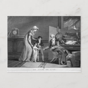 New Year's Day, 1807 Holiday Postcard