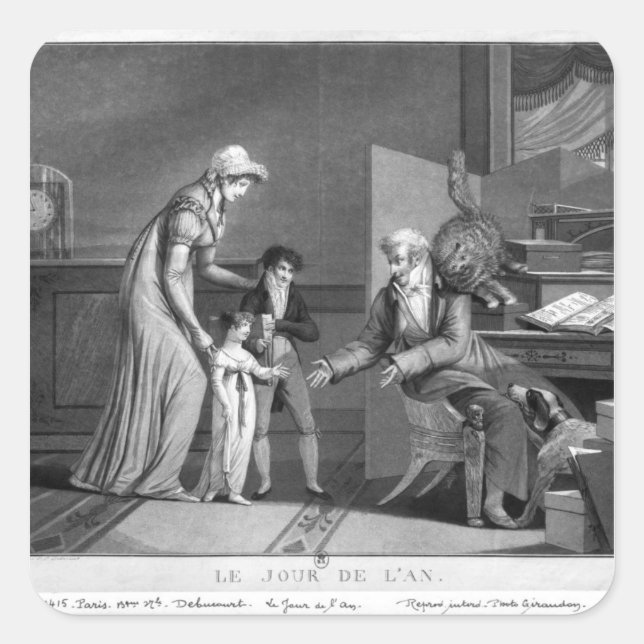 New Year's Day, 1807 Square Sticker (Front)