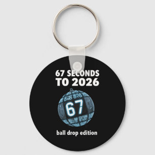 New Year's Day Ball Drop Countdown Funny Brainrot  Key Ring