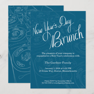 New Year's Day Brunch Tablescape Invitation