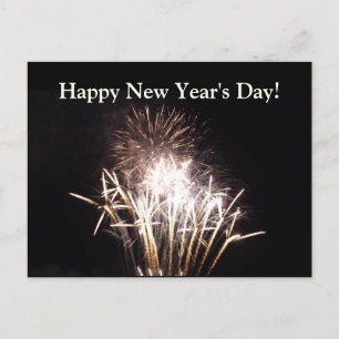 New Year's Day Fireworks Postcard
