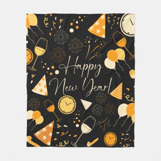 New Year's Day Fleece Blanket (Front)