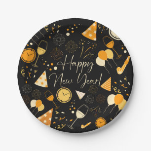 New Year's Day  Paper Plate