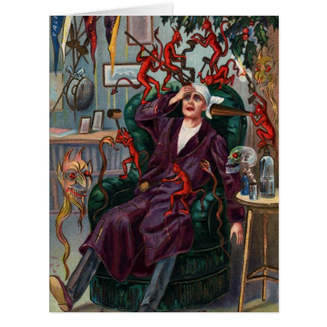 New Year's Demons Big Greeting Card (Front)