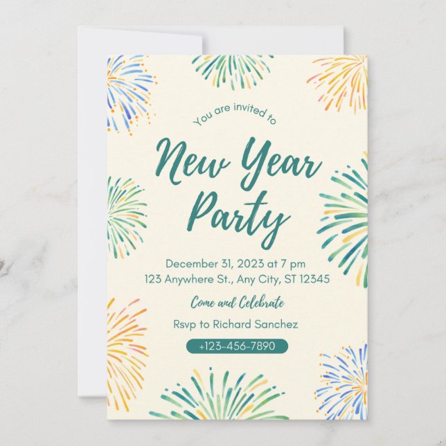 New Year's Elegance: Exclusive Invitations Awaits (Front)
