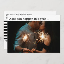 New Years Engagement Announcement Photo Card