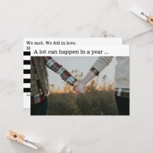 New Years Engagement Save the Date Photo Card