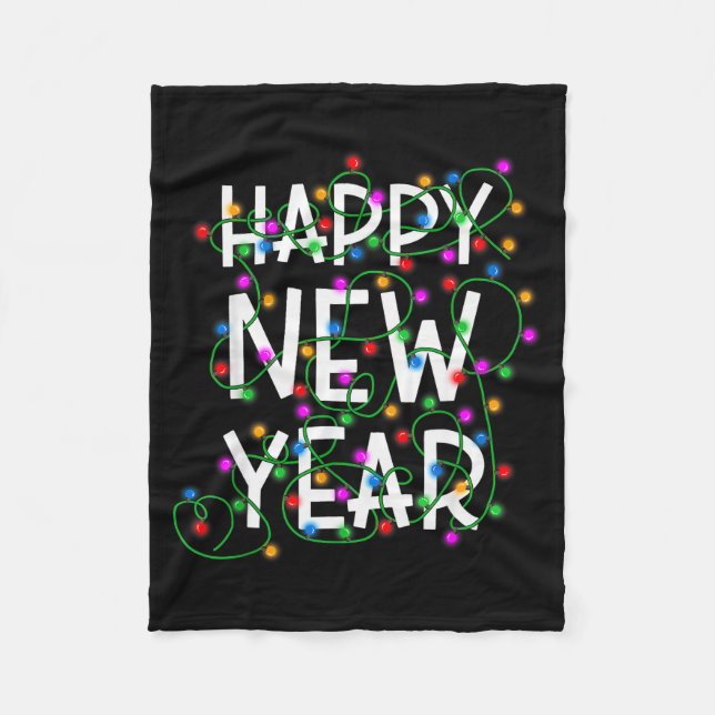New Year's Eve 2026 Family Happy New Year Happy Ch Fleece Blanket (Front)