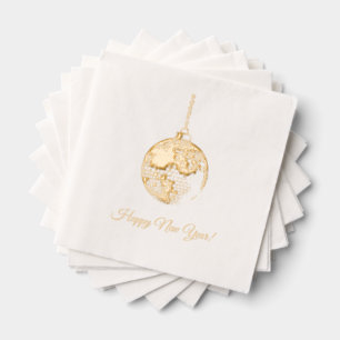 New Year's Eve Ball Foil Napkins