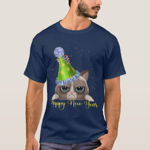 New Year's Eve Cat T-Shirt