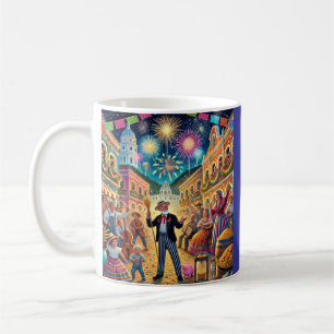 New Year's Eve Celebration El Año Viejo Coffee Mug