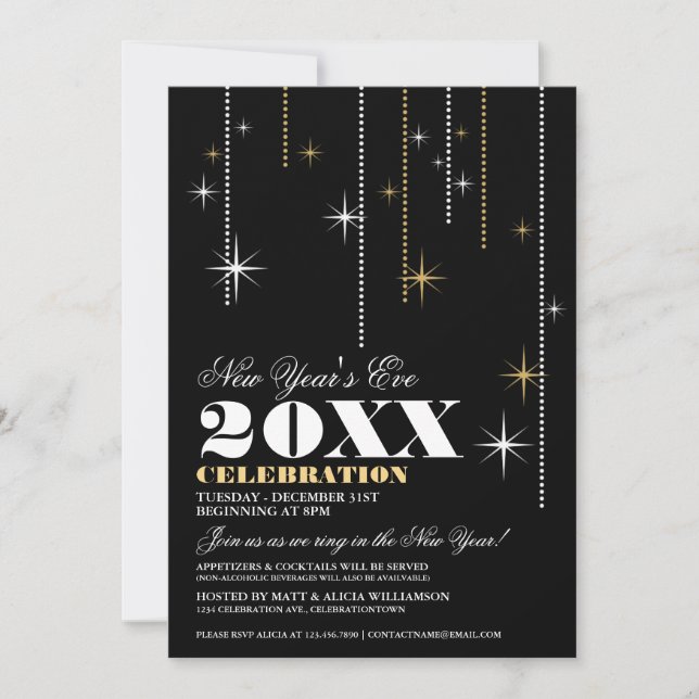 New Year's Eve Celebration Invitations (Front)
