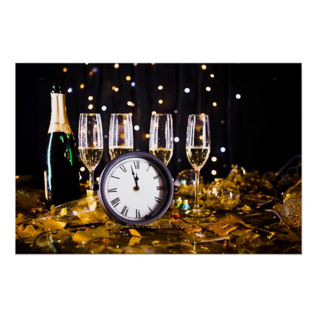 New Year's Eve celebration SlipperyJoe's champagne Poster (Front)
