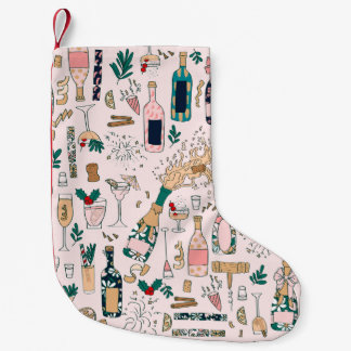 new years eve champagne christmas cocktail wine small christmas stocking