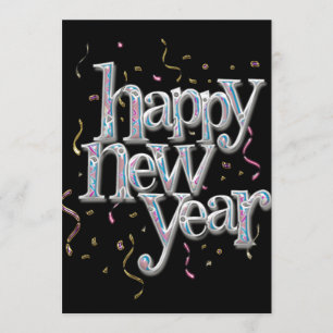 New Years Eve Confetti Invitation