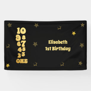 New Years Eve Countdown First Birthday  Banner