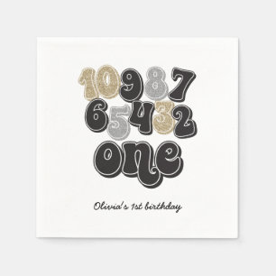 New Years Eve Countdown First Birthday Napkin