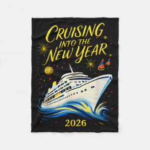 New Year's Eve Cruise 2026 Cruising Into The New Y Fleece Blanket