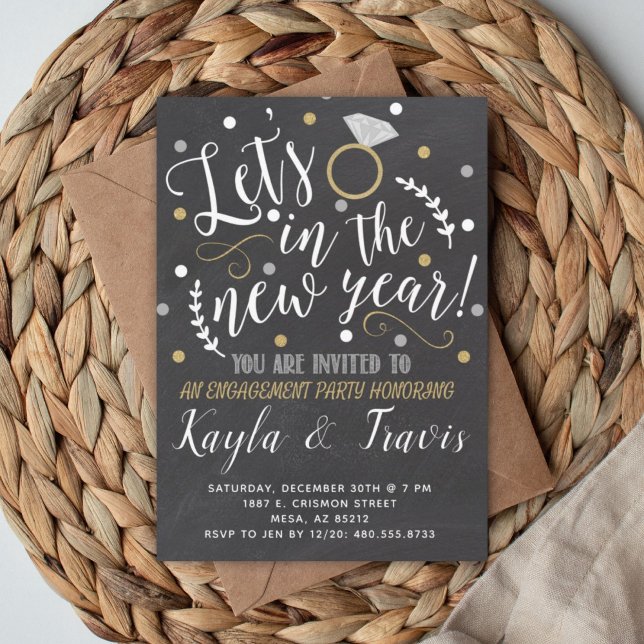 New Year's Eve Engagement Party Invitation (Creator Uploaded)