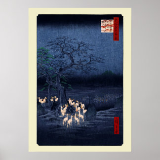 New Year's Eve Foxfires at the Changing Tree, Ōji Poster