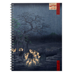 New Year's Eve Foxfires Tree Utagawa Hiroshige Notebook