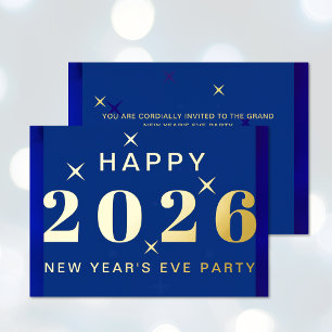 New Years Eve Holiday Party Foil Invitation