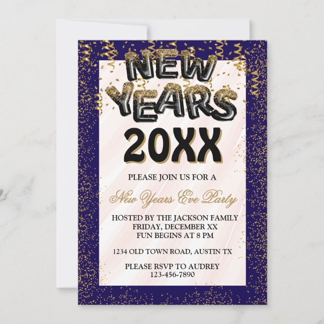 New Years Eve  Invitation (Front)