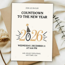 New Year's Eve invitation card