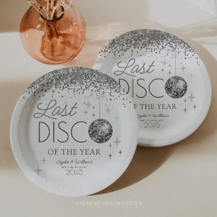 New Year's Eve Last Disco Of The Year Party Paper Plate